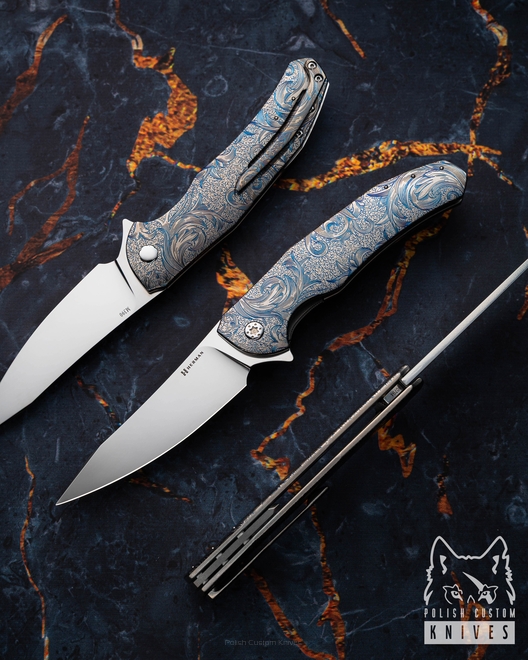 FOLDING KNIFE FOLDER ISHTAR #0794 M390 ETERNAL GARDEN HERMAN KNIVES