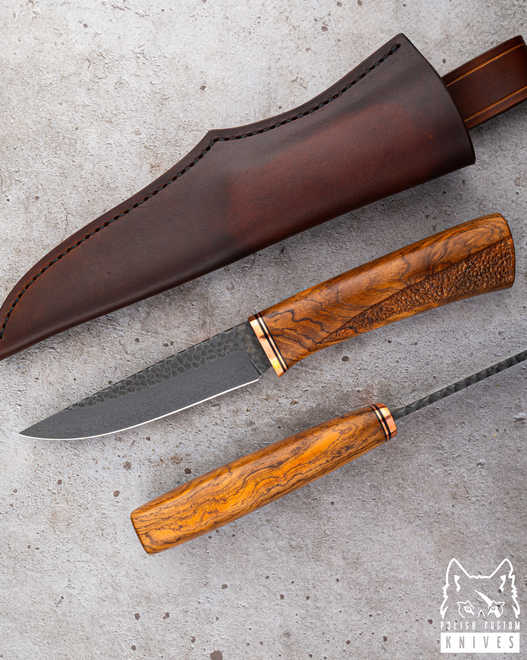 HUNTING KNIFE GUTOR 38 K110 EXOTIC WOOD GARUCHI KNIVES