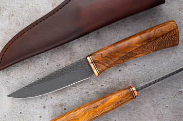 HUNTING KNIFE GUTOR 38 K110 EXOTIC WOOD GARUCHI KNIVES