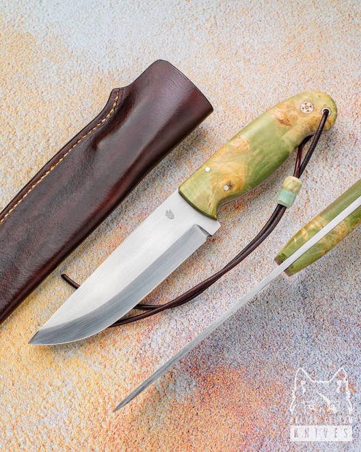 HUNTING SURVIVAL KNIFE ADVENTURE LIGHT GREEN 1  K720 O2  BM