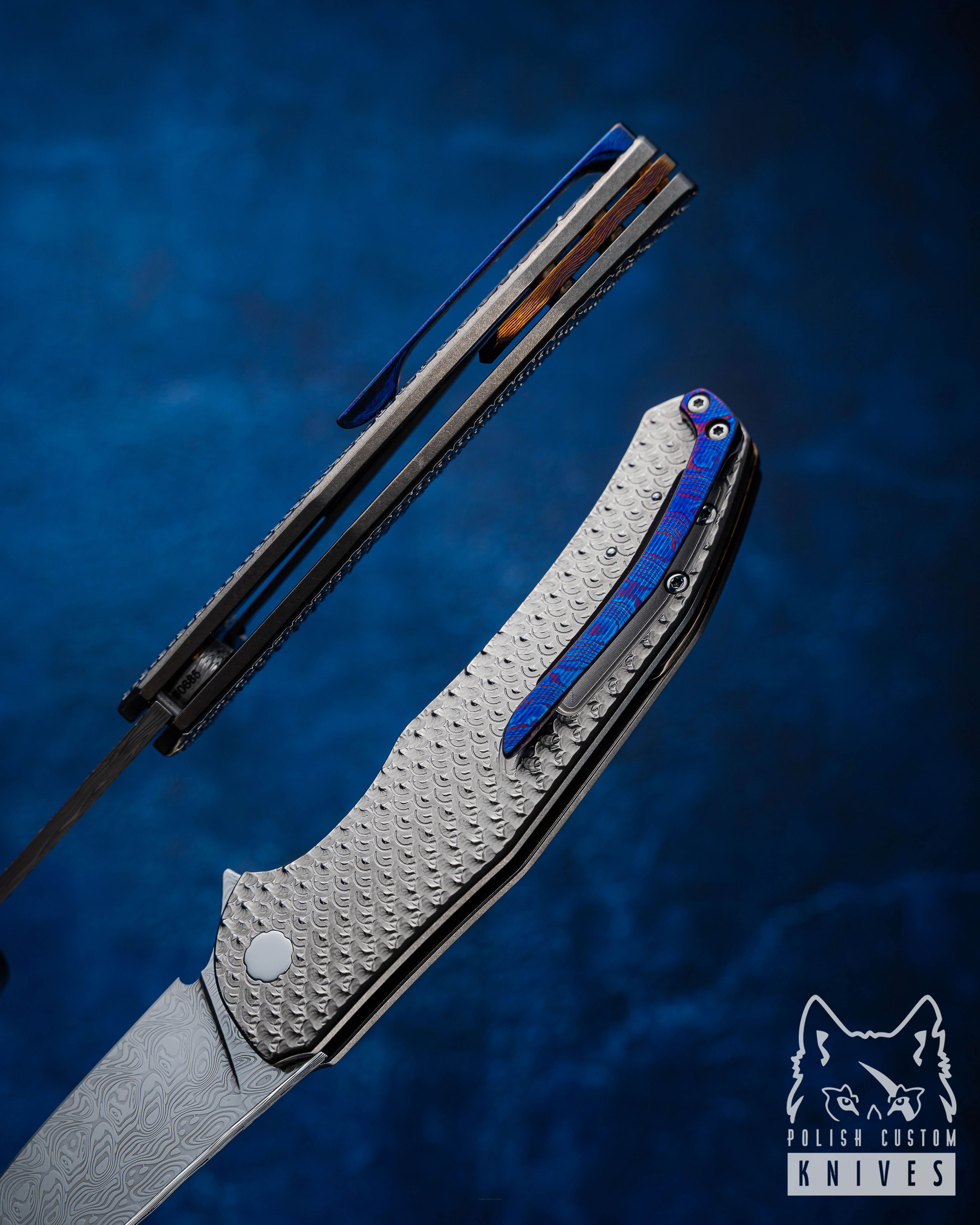 Buy FOLDING KNIFE FOLDER ISHTAR #0685 DAMASTEEL HALF DRESS HERMAN