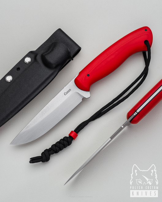 HUNTING KNIFE SERRATUS MINI XVI CRONOS RED
