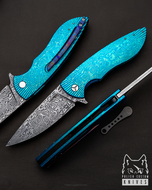 FOLDING KNIFE STING 2 TIMASCUS DAMASTEEL HERMAN