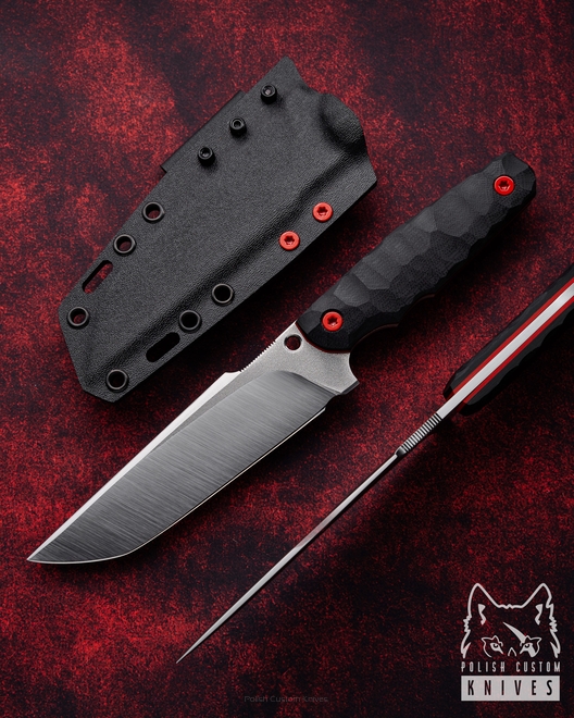 LARGE HUNTING TACTICAL KNIFE PERUN 02 ELMAX G10 RAVS