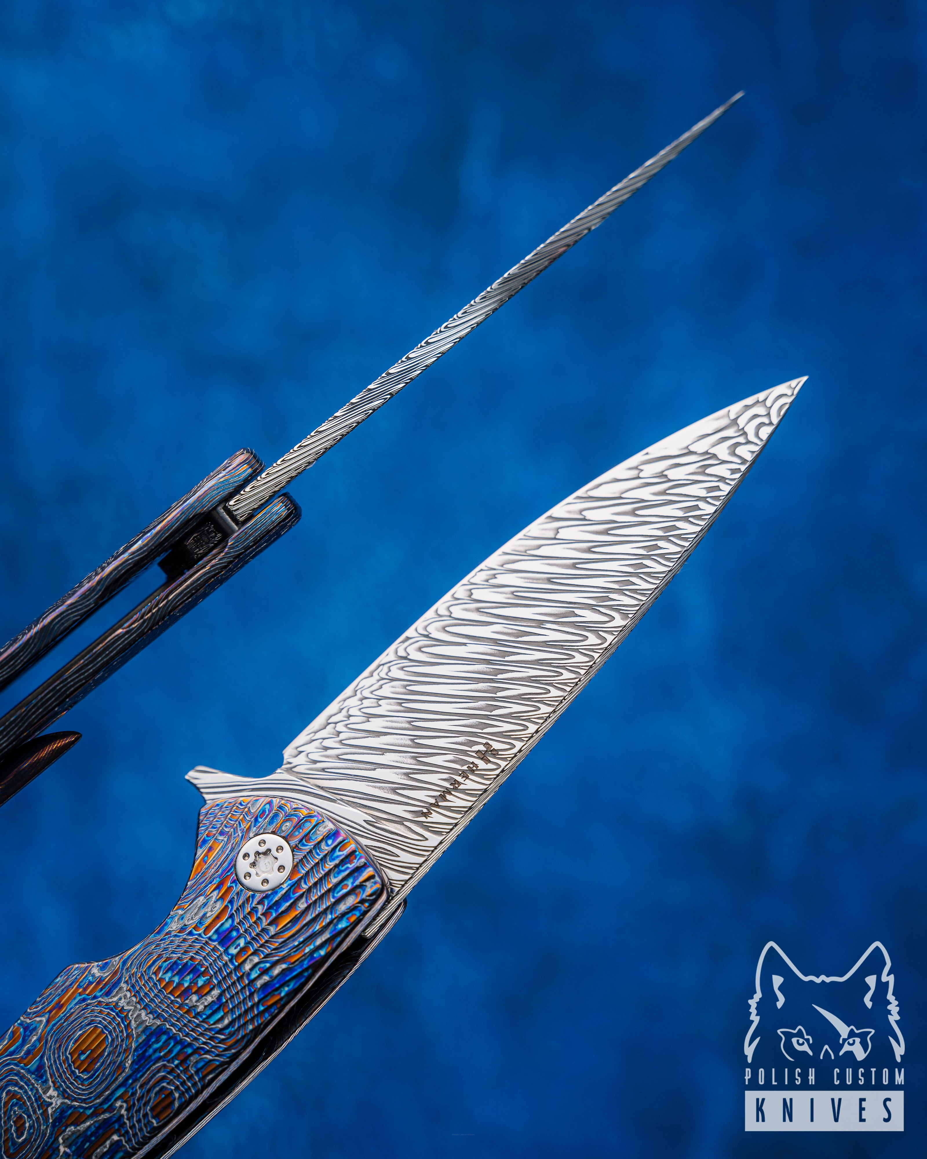 Buy FOLDING KNIFE FOLDER STING 568 BLACK TIMASCUS DAMASTEEL FULL