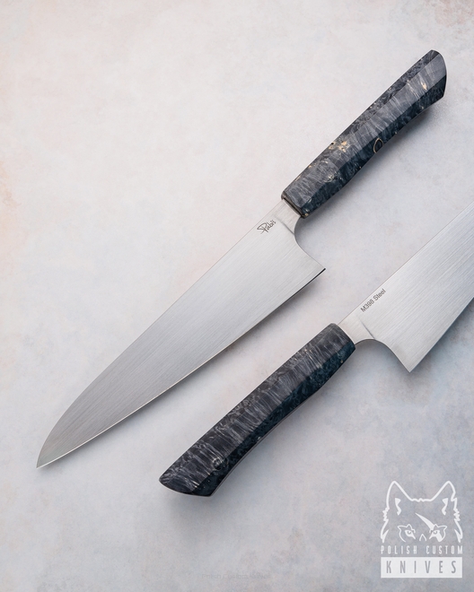 KITCHEN KNIFE GYUTO 210 10 M398 STABILIZED MAPLE PROFILED HANDLE PABIS