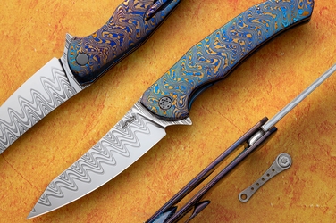 FOLIDNG KNIFE FOLDER ISHTAR 5 DAMACORE TIMASCUS  FULL DRESS HERMAN KNIVES