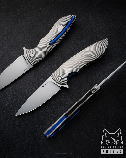 FOLDING KNIFE FOLDER BIG STING #0001 RWL34 HERMAN KNIVES