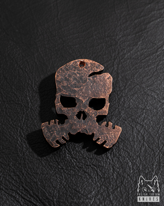 Pendant „skull COVID-19” made of copper 4