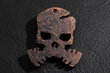 Pendant „skull COVID-19” made of copper 4