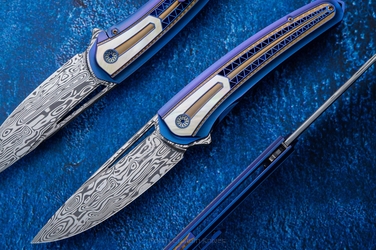 FOLDING KNIFE FOLDER SPINNAKER #3 OF 33 DAMASTEEL LESBAR KNIVES