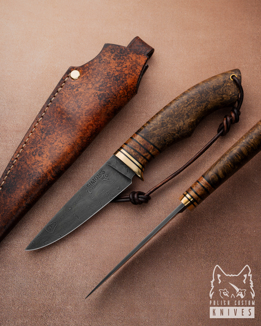HUNTING EXCLUSIVE KNIFE AUTUMN WIND 10 DAMASCUS SIMON'S KNIVES