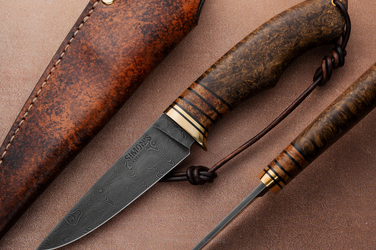 HUNTING EXCLUSIVE KNIFE AUTUMN WIND 10 DAMASCUS SIMON'S KNIVES