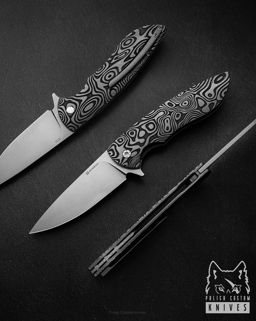 FOLDING KNIFE FOLDER BIG STING #0022 M398 HERMAN KNIVES