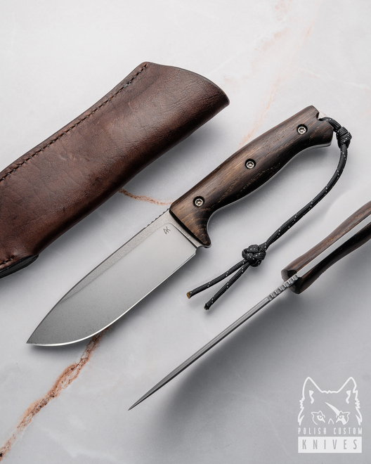 SURVIVAL KNIFE ODC 125 19 K720 O2 WENGE WOOD AK