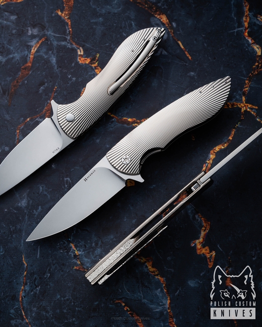 FOLDING KNIFE FOLDER BIG STING #0007 RWL34 HERMAN KNIVES