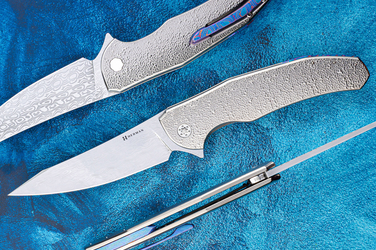 FOLDING KNIFE FOLDER ISHTAR #0866 DAMASTEEL HALF DRESS HERMAN KNIVES