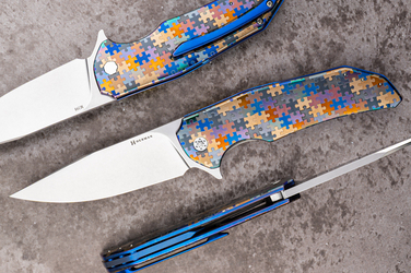 FOLDING KNIFE FOLDER DRAGONFLY #0532 M398 PUZZLE HERMAN KNIVES