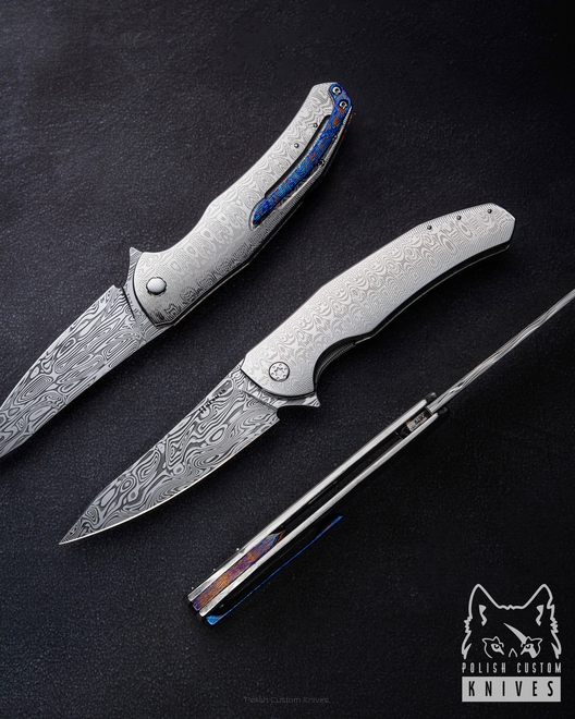FOLDING KNIFE FOLDER ISHTAR #0679 DAMASTEEL FULL DRESS HERMAN KNIVES