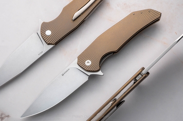 FOLDING KNIFE FOLDER DRAGONFLY #0526 RWL34 HERMAN KNIVES