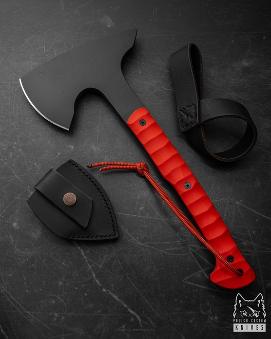 AXE RAVEN 1 51CrV4 6150 G10 CERAKOTE VULTUR KNIVES