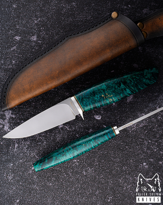 HUNTING KNIFE HUNTER EDC 1 MAGNACUT AMBOYNA MOOSE KNIVES