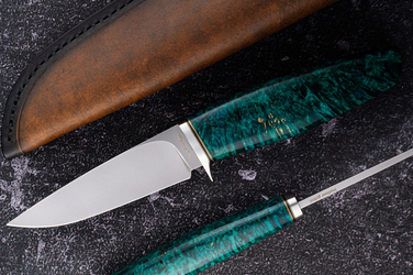 HUNTING KNIFE HUNTER EDC 1 MAGNACUT AMBOYNA MOOSE KNIVES