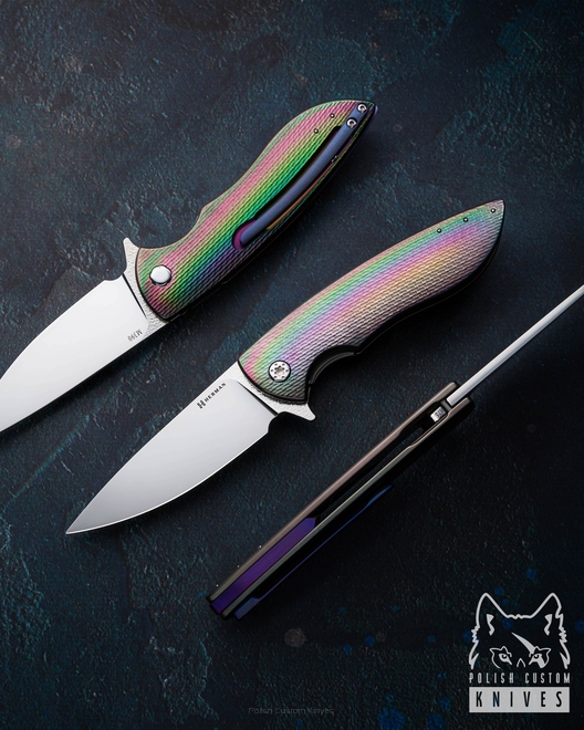 FOLDING KNIFE FOLDER STING #0875 M390 OERLIKON HERMAN KNIVES