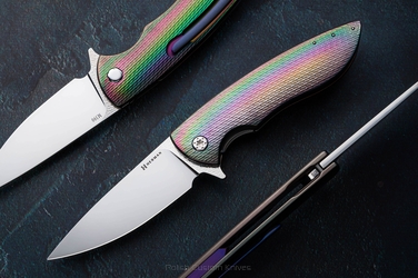 FOLDING KNIFE FOLDER STING #0875 M390 OERLIKON HERMAN KNIVES