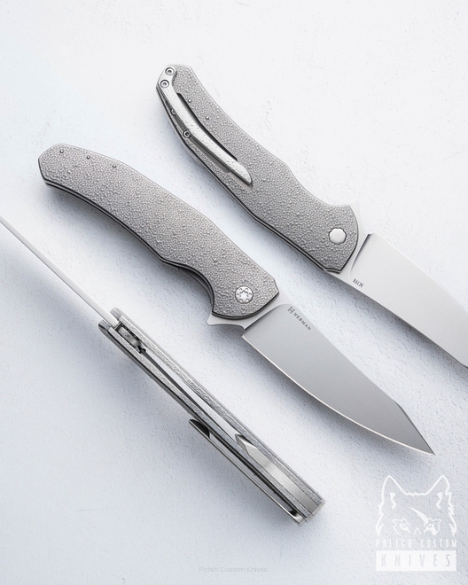 FOLDING KNIFE FOLDER ISHTAR #0640 M398 LEFTY HERMAN KNIVES