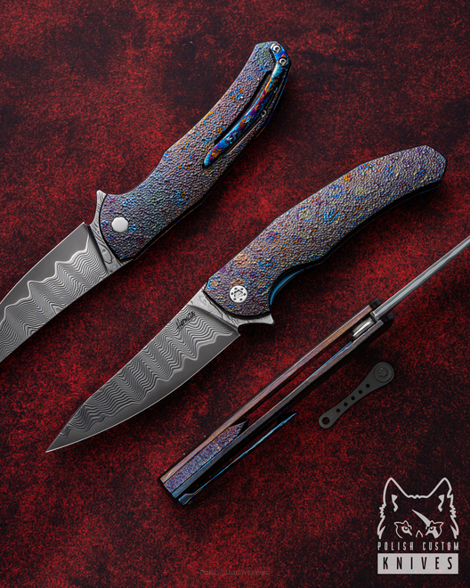 FOLDING KNIFE FOLDER ISHTAR 3 BLACK TIMASCUS GRIMAKO HERMAN