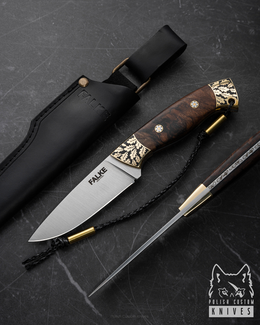 HUNTING KNIFE HUNTER INDIVIDUAL H153 M390 STABILIZED TURKISH WALNUT FALKE