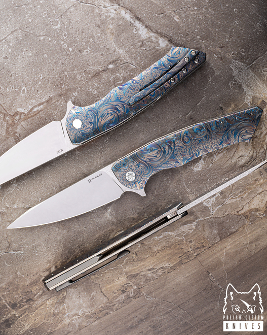 FOLDING KNIFE FOLDER SLIM #0641 M390 ETERNAL GARDEN HERMAN KNIVES