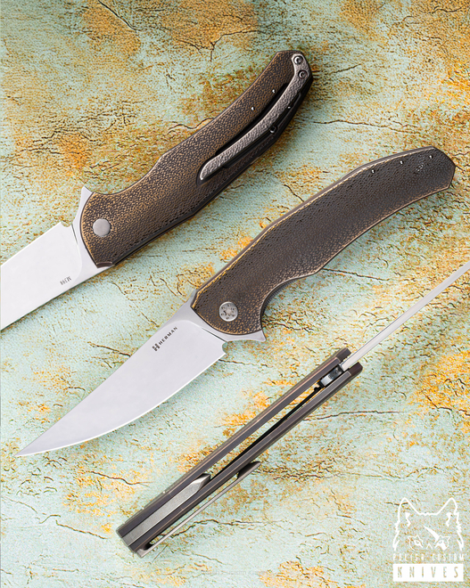 FOLDING KNIFE FOLDER ISHTAR #0686 M398 HERMAN KNIVES