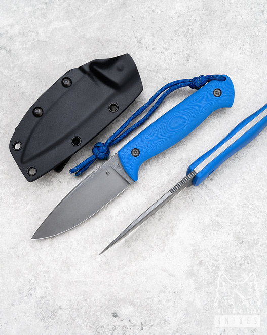 SURVIVAL KNIFE AGOR EDC 100 O2 G10 BLUE 4 AK