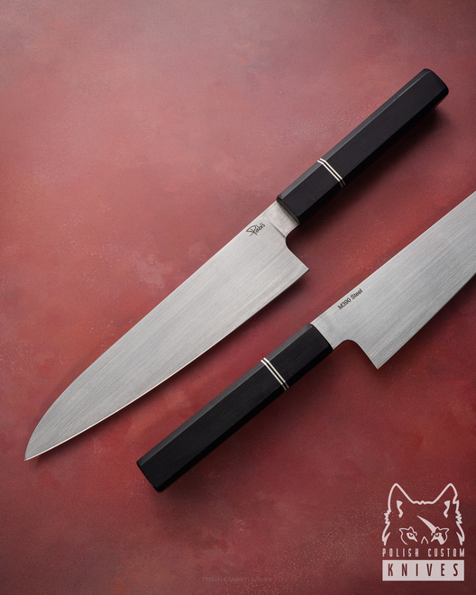 KITCHEN KNIFE GYUTO 210 5 M390 BLACK HORNBEAM PABIS