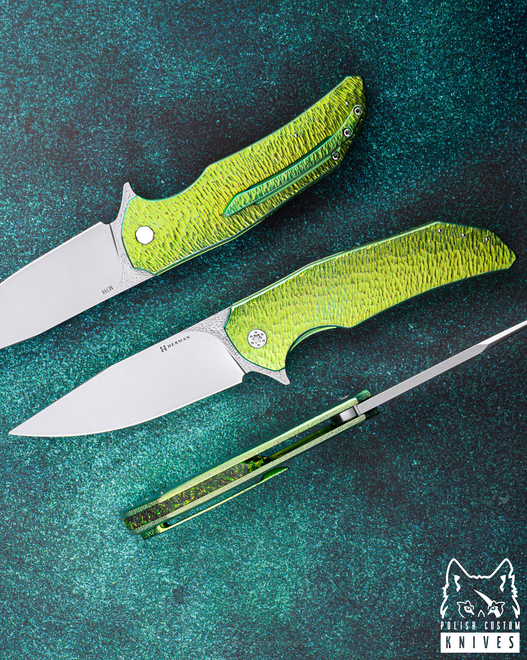 FOLDING KNIFE FOLDER DRAGONFLY #0534 M398 HERMAN KNIVES