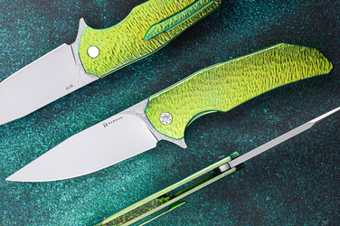 FOLDING KNIFE FOLDER DRAGONFLY #0534 M398 HERMAN KNIVES