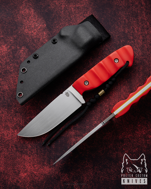 SURVIVAL KNIFE RED FRIEND 1 K110 D2 G10 BM