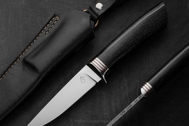 HUNTING KNIFE HUNTER 10 S90V BLACK HORNBEAM MOONSHINE KNIVES