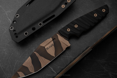 LARGE TACTICAL HUNTING KNIFE STORM83 1 80CRV2 G10 RAVS KNIVES