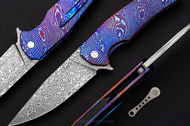 FOLDING KNIFE DRAGONFLY 1 TIMASCUS DAMASTEEL HERMAN