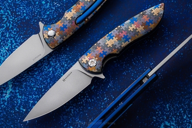 FOLDING KNIFE FOLDER MICRO STING #0337 MAGNACUT PUZZLE HERMAN KNIVES