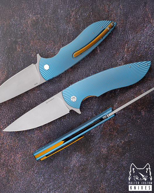 FOLDING KNIFE FOLDER BIG STING #0004 M398 HERMAN KNIVES