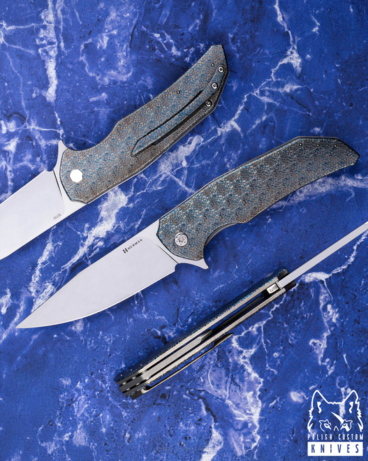FOLDING KNIFE FOLDER DRAGONFLY #0373 M390 TESSERACT HERMAN KNIVES