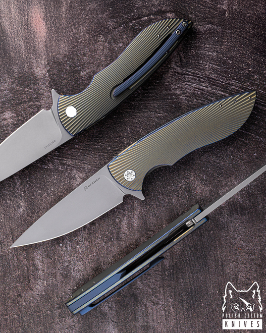 FOLDING KNIFE FOLDER STING #0769 MAGNACUT HERMAN KNIVES