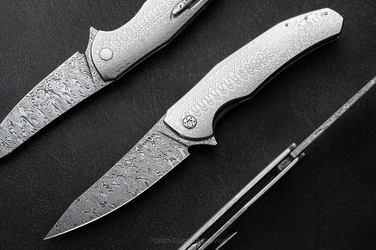 FOLDING KNIFE FOLDER ISHTAR #0763 DAMASTEEL FULL DRESS HERMAN KNIVES