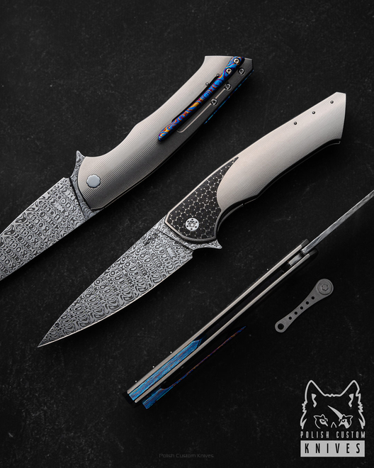 FOLDING KNIFE FOLDER SLIM 217 DAMASTEEL HERMAN