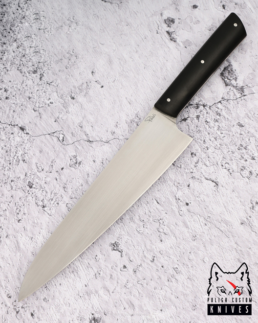 KITCHEN KNIFE CHEF 210 55 BLACK HORNBEAM ELMAX PABIŚ KNIVES