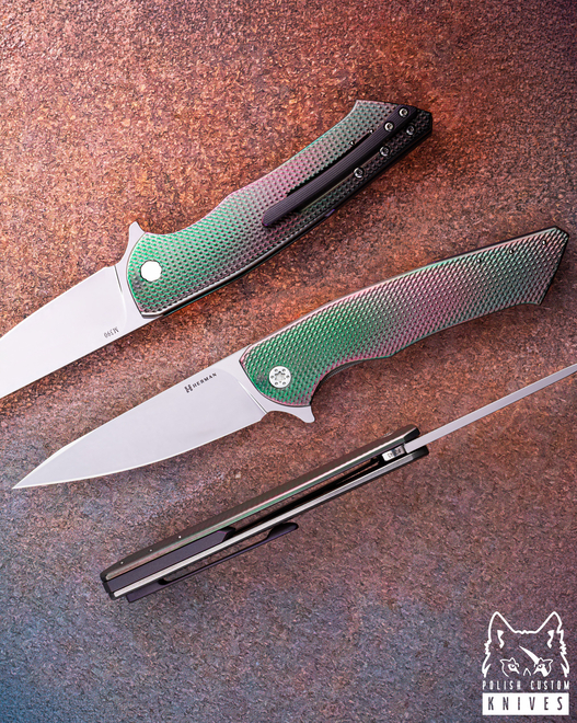 FOLDING KNIFE FOLDER SLIM #0645 M390 OERLIKON HERMAN KNIVES